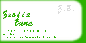 zsofia buna business card