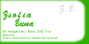 zsofia buna business card